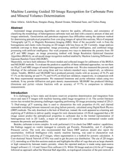 Machine Learning Guided 3D Image Recognition for Carbonate Pore and
  Mineral Volumes Determination
