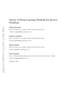 Survey of Deep Learning Methods for Inverse Problems