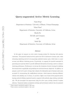 Query-augmented Active Metric Learning