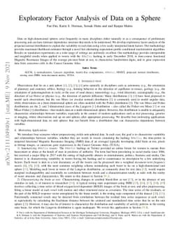 Exploratory Factor Analysis of Data on a Sphere