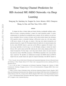 Time-Varying Channel Prediction for RIS-Assisted MU-MISO Networks via
  Deep Learning