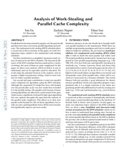 Analysis of Work-Stealing and Parallel Cache Complexity