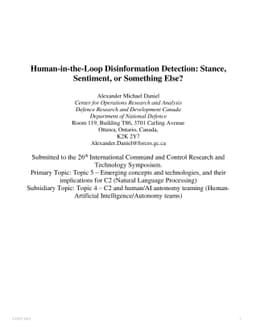 Human-in-the-Loop Disinformation Detection: Stance, Sentiment, or
  Something Else?