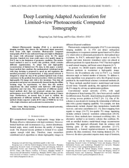 Deep Learning Adapted Acceleration for Limited-view Photoacoustic
  Computed Tomography