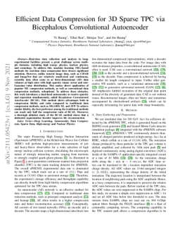 Efficient Data Compression for 3D Sparse TPC via Bicephalous
  Convolutional Autoencoder