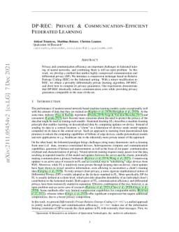 DP-REC: Private & Communication-Efficient Federated Learning