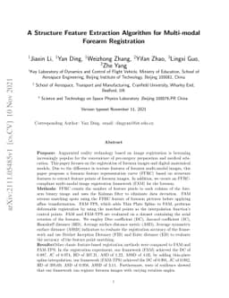 A Structure Feature Algorithm for Multi-modal Forearm Registration