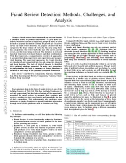 Social Fraud Detection Review: Methods, Challenges and Analysis