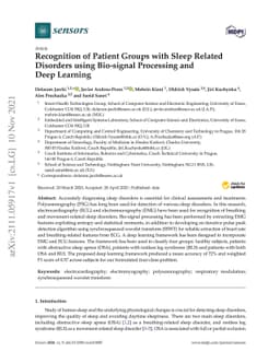 Recognition of Patient Groups with Sleep Related Disorders using
  Bio-signal Processing and Deep Learning