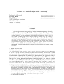 Causal KL: Evaluating Causal Discovery