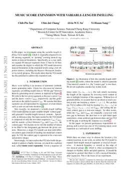Music Score Expansion with Variable-Length Infilling