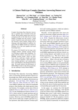 A Chinese Multi-type Complex Questions Answering Dataset over Wikidata