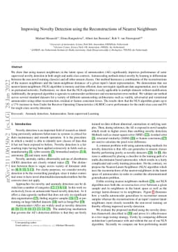 Improving Novelty Detection using the Reconstructions of Nearest
  Neighbours