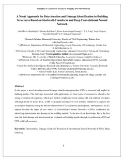 A Novel Approach for Deterioration and Damage Identification in Building
  Structures Based on Stockwell-Transform and Deep Convolutional Neural Network