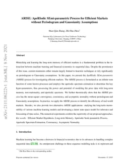 ARISE: ApeRIodic SEmi-parametric Process for Efficient Markets without
  Periodogram and Gaussianity Assumptions