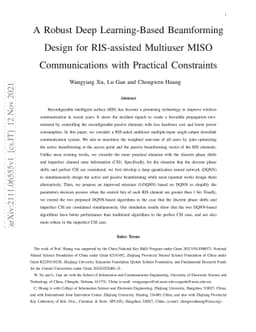 A Robust Deep Learning-Based Beamforming Design for RIS-assisted
  Multiuser MISO Communications with Practical Constraints