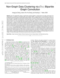 AnchorGAE: General Data Clustering via $O(n)$ Bipartite Graph
  Convolution
