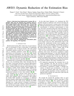 AWD3: Dynamic Reduction of the Estimation Bias