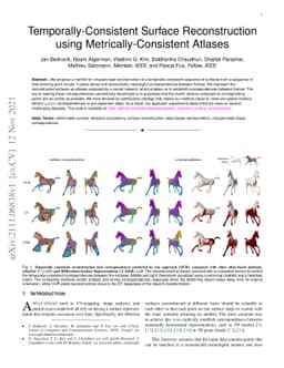 Temporally-Consistent Surface Reconstruction using Metrically-Consistent
  Atlases