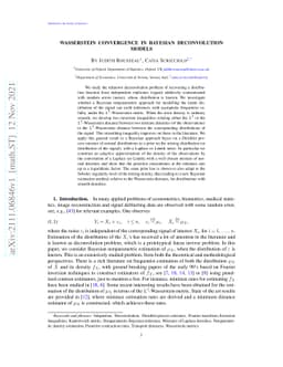 Wasserstein convergence in Bayesian deconvolution models