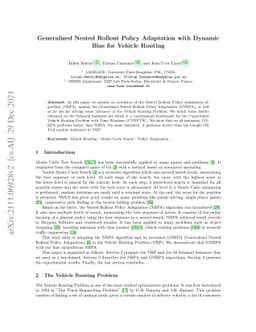 Generalized Nested Rollout Policy Adaptation with Dynamic Bias for
  Vehicle Routing