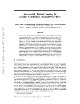 Adversarially Robust Learning for Security-Constrained Optimal Power
  Flow