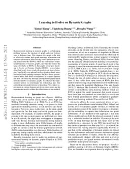 Learning to Evolve on Dynamic Graphs