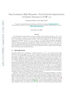 Deep Learning in High Dimension: Neural Network Approximation of
  Analytic Functions in $L^2(\mathbb{R}^d,γ_d)$