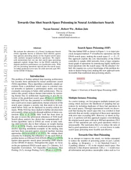 Towards One Shot Search Space Poisoning in Neural Architecture Search