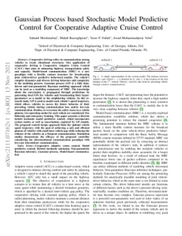 Gaussian Process based Stochastic Model Predictive Control for
  Cooperative Adaptive Cruise Control