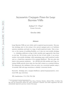 Asymmetric Conjugate Priors for Large Bayesian VARs