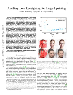 Auxiliary Loss Reweighting for Image Inpainting