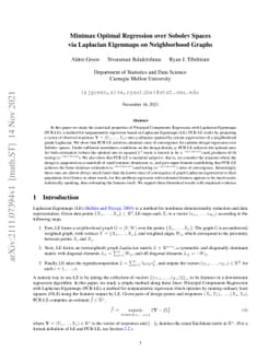 Minimax Optimal Regression over Sobolev Spaces via Laplacian Eigenmaps
  on Neighborhood Graphs