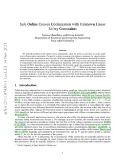 Safe Online Convex Optimization with Unknown Linear Safety Constraints