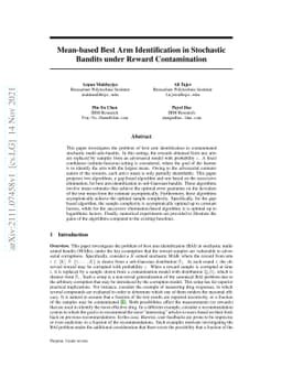 Mean-based Best Arm Identification in Stochastic Bandits under Reward
  Contamination