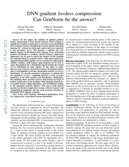 DNN gradient lossless compression: Can GenNorm be the answer?
