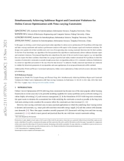 Simultaneously Achieving Sublinear Regret and Constraint Violations for
  Online Convex Optimization with Time-varying Constraints