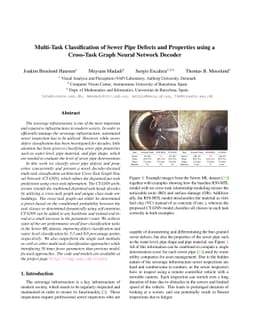 Multi-Task Classification of Sewer Pipe Defects and Properties using a
  Cross-Task Graph Neural Network Decoder
