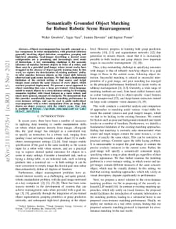 Semantically Grounded Object Matching for Robust Robotic Scene
  Rearrangement