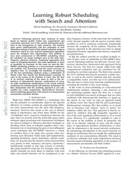 Learning Robust Scheduling with Search and Attention