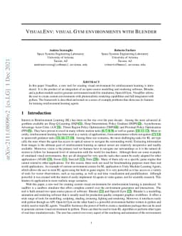 VisualEnv: visual Gym environments with Blender