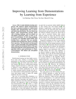 Improving Learning from Demonstrations by Learning from Experience