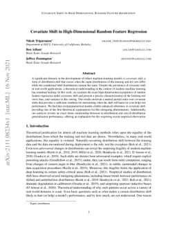 Covariate Shift in High-Dimensional Random Feature Regression