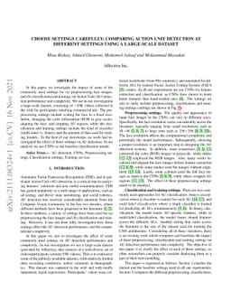 Choose Settings Carefully: Comparing Action Unit detection at Different
  Settings Using a Large-Scale Dataset