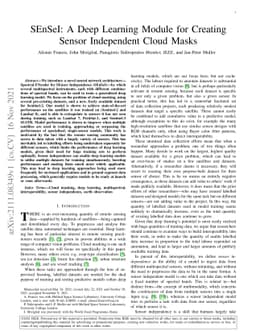 SEnSeI: A Deep Learning Module for Creating Sensor Independent Cloud
  Masks