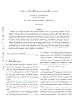 Multiset Signal Processing and Electronics