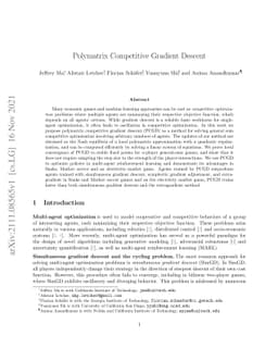 Polymatrix Competitive Gradient Descent