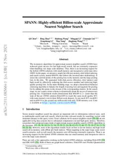 SPANN: Highly-efficient Billion-scale Approximate Nearest Neighbor
  Search