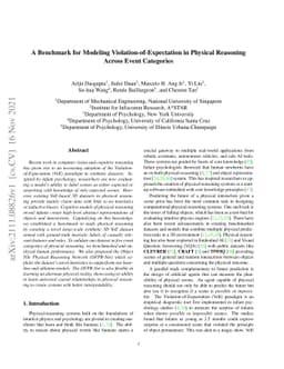 A Benchmark for Modeling Violation-of-Expectation in Physical Reasoning
  Across Event Categories