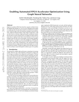 Enabling Automated FPGA Accelerator Optimization Using Graph Neural
  Networks